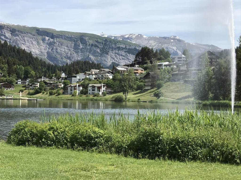Ferienwohnung Laax Mit Traumblick, Grossem Balkon Und Terrasse Екстериор снимка
