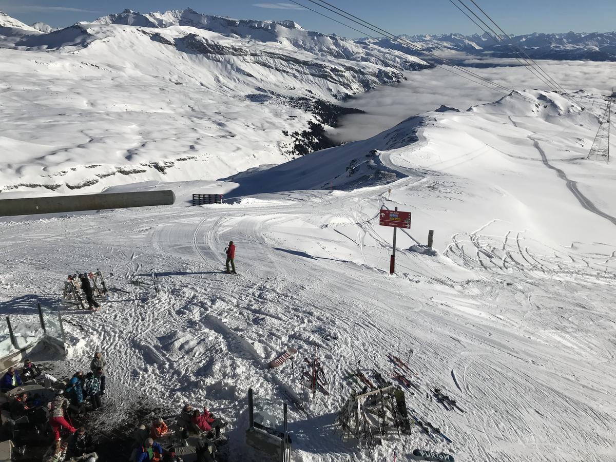 Ferienwohnung Laax Mit Traumblick, Grossem Balkon Und Terrasse Екстериор снимка